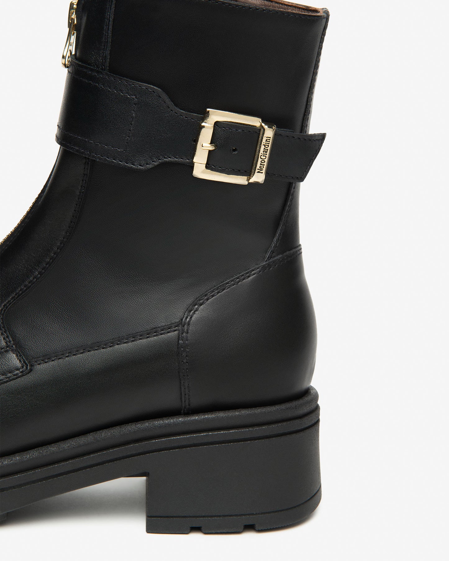 Biker Boot With Centre Zip