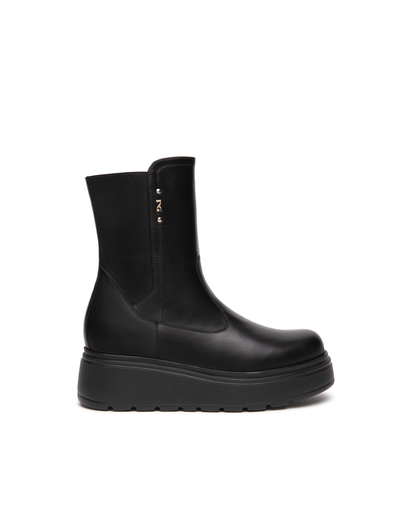 Low Wedge Boot In Black