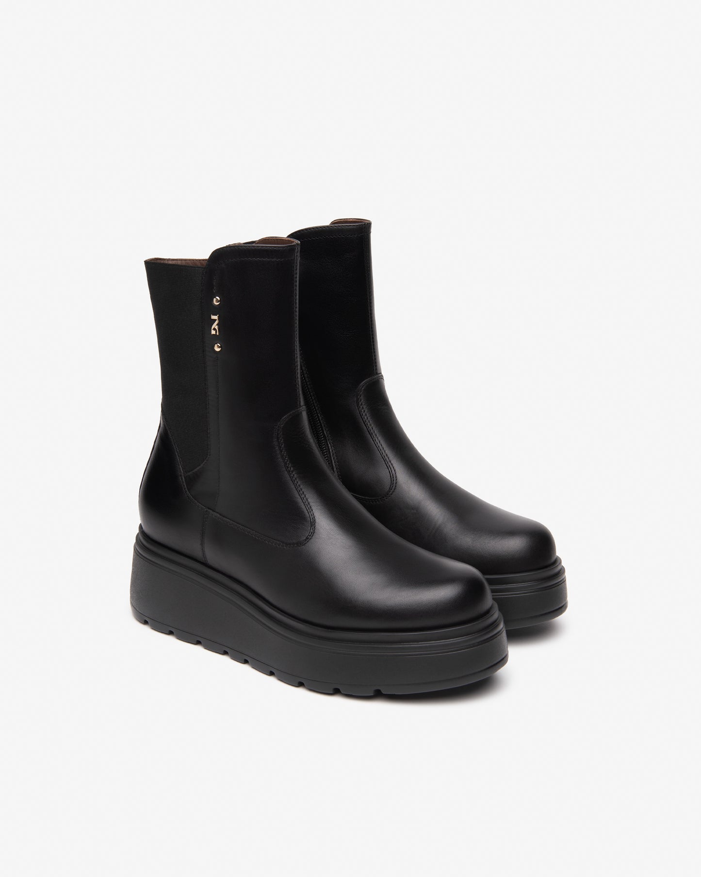 Low Wedge Boot In Black