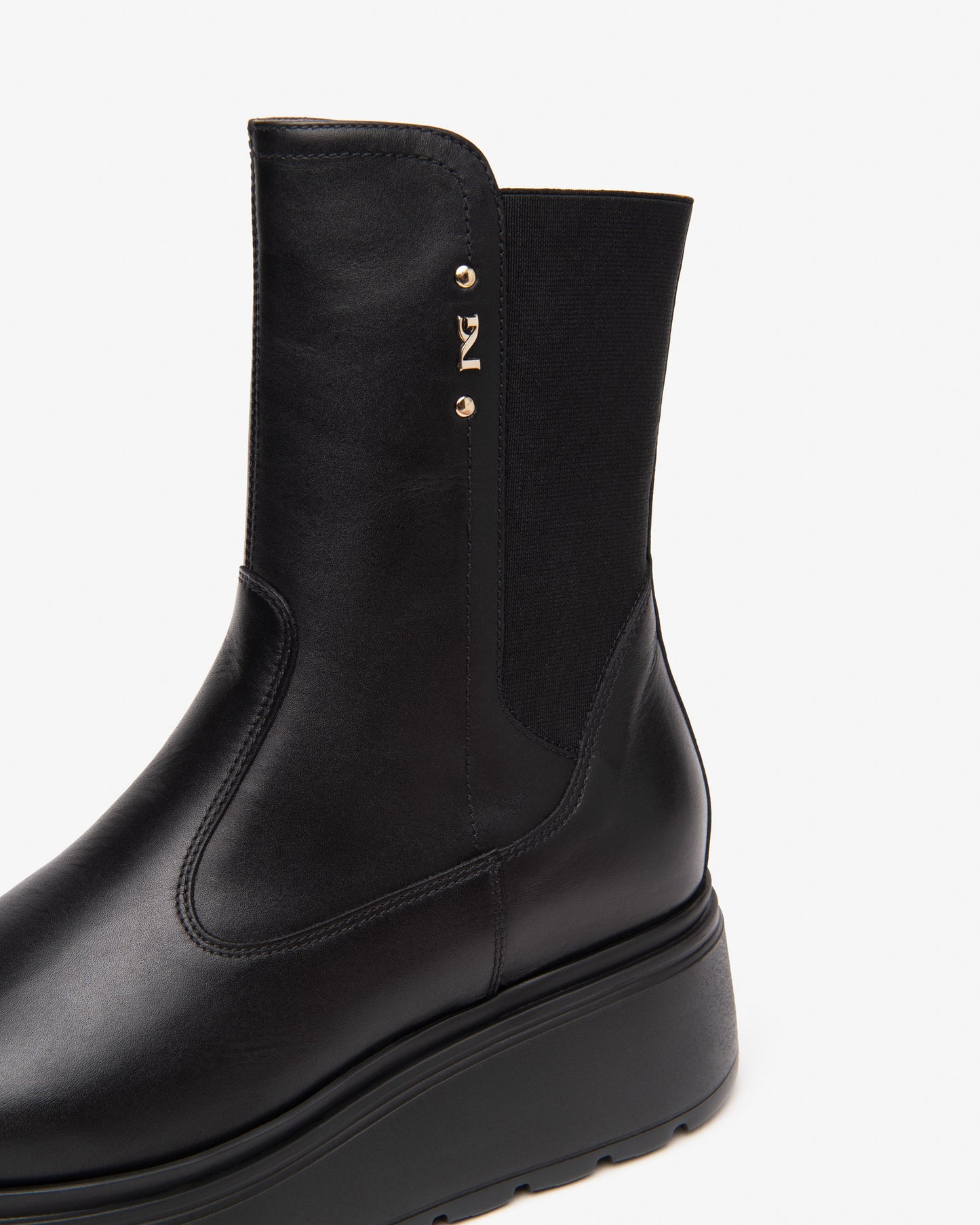 Low Wedge Boot In Black
