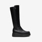 Knee High Wedge Boot In Black