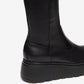 Knee High Wedge Boot In Black