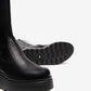 Knee High Wedge Boot In Black