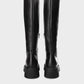 Knee High Soft Leather Chunky Boot