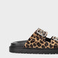 Double Strap Suede Leo Slider