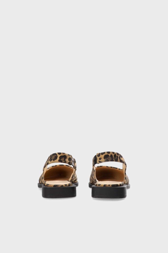 Leopard Print Suede Slingback