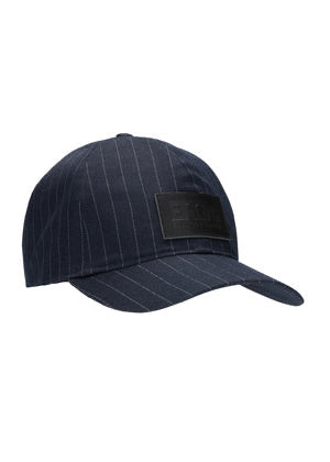 Cap In Navy Pinstripe