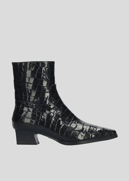 Crco Print Leather Ankle Boot