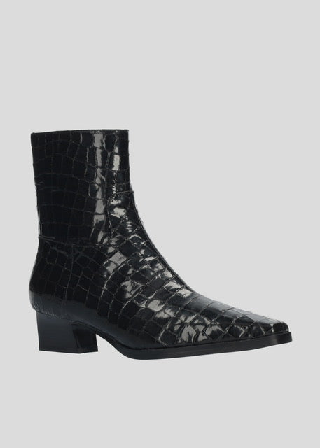 Crco Print Leather Ankle Boot