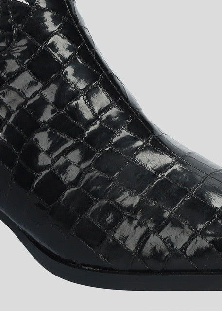 Crco Print Leather Ankle Boot