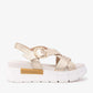 Leather Criss Cross Sporty Sandal