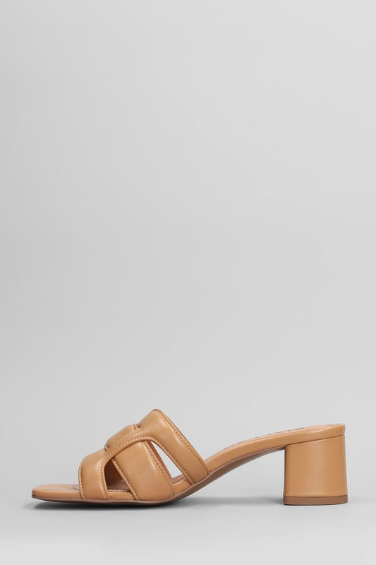 Leather Weave Block Heel