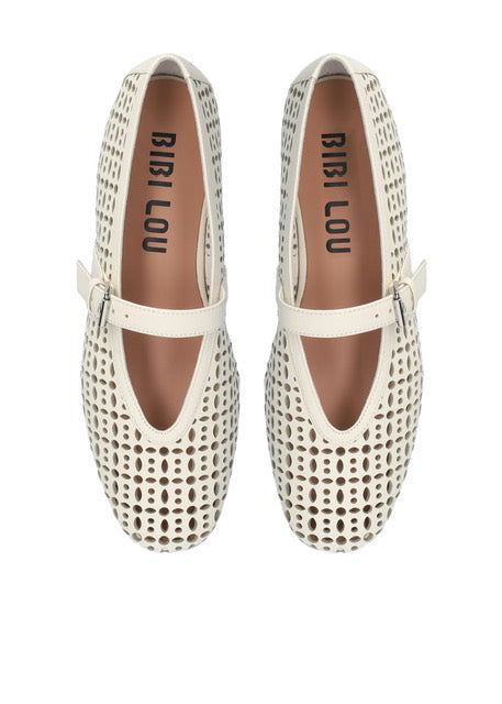 Perforated Leather Ballerina