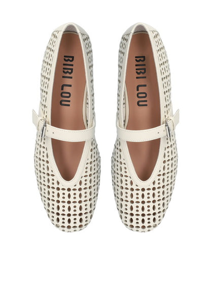 Perforated Leather Ballerina