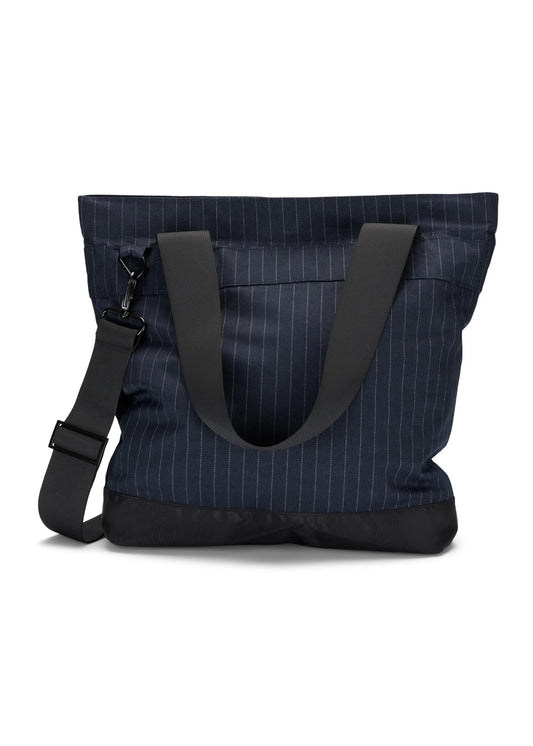 Shoulder Bag Navy Pinstripe