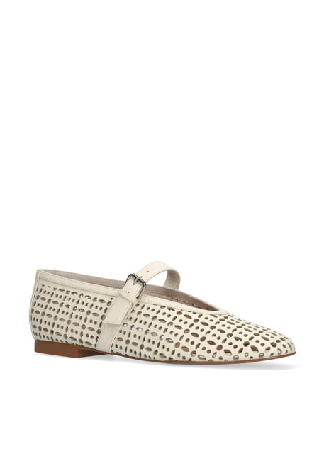 Perforated Leather Ballerina