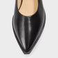 Black Leather Pump