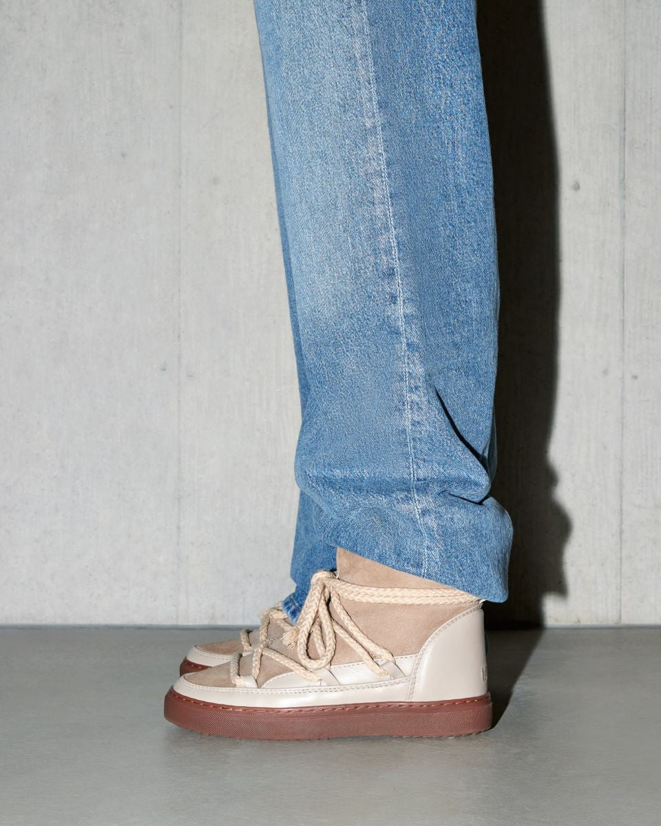 Classic Sneaker Boot In Beige