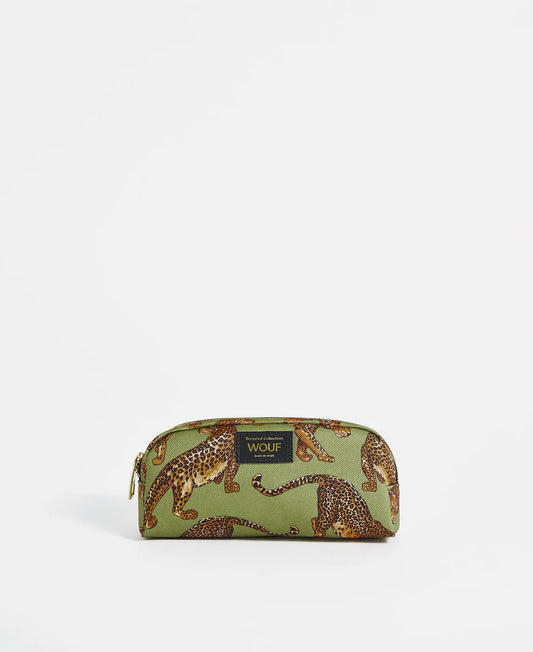 Olive Leopard Toiletry Bag