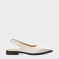 Cream Leather Sling Back