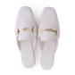 Grained Leather Mule Loafer In Off White