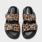 Double Strap Suede Leo Slider