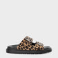 Double Strap Suede Leo Slider