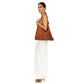 Shoulder Bag With Studs In Cognac