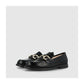 Black Patent Snakeskin Loafer W Snaffle