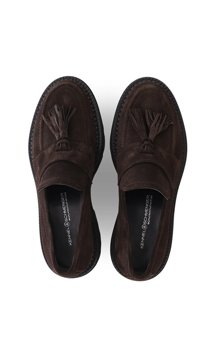 Chocolate Suede Loafer