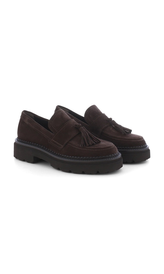 Chocolate Suede Loafer