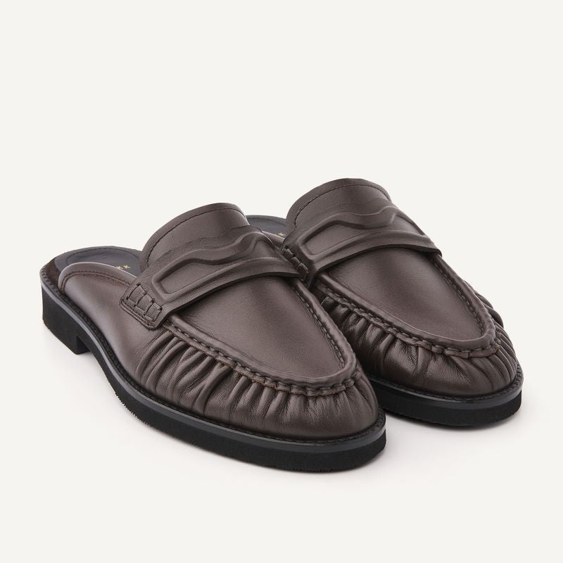 Jones Mule Loafer In Dar Brown