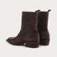 Kennel & Schmenger Calla Brown Suede Ankle Boot, back three-quarter view