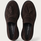 Kennel & Schmenger Chocolate Suede Loafer, pair from above