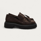 Kennel & Schmenger Chocolate Suede Loafer, three-quarter view