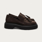 Kennel & Schmenger Chocolate Suede Loafer, chunky treaded sole detail