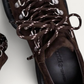 Kennel & Schmenger Lana Brown Suede Hike Loafer, laces and insole detail