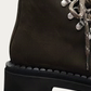 Kennel & Schmenger Lana Olive Suede Hiking Boot, heel detail