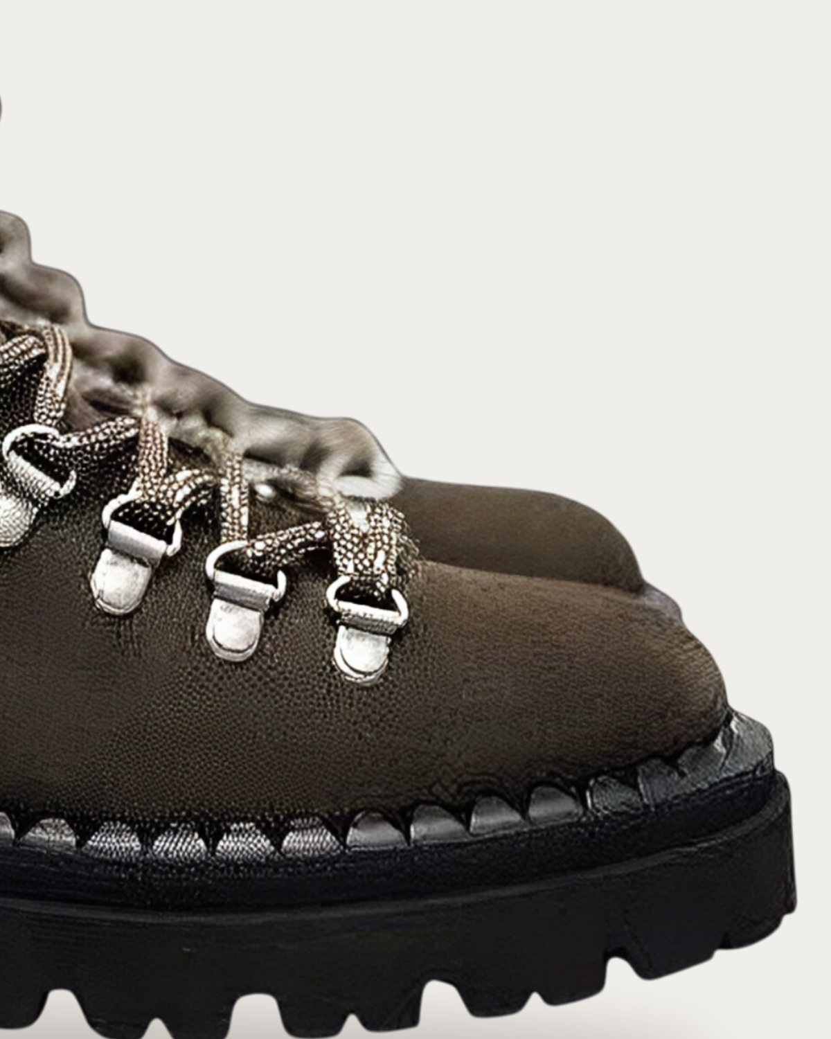 Kennel & Schmenger Lana Olive Suede Hiking Boot, toe detail