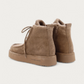 Kennel & Schmenger Shearling Laced Boot in Sand, back view