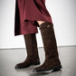 Knee High In Brown Suede