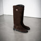 Knee High In Brown Suede