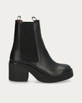Anonymous Copenhagen Laurell 65 black leather Chelsea platform boot, side profile