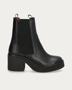 Anonymous Copenhagen Laurell 65 black leather Chelsea platform boot, side profile