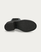 Laurell 65 black leather Chelsea boot, TR crepe outsole and block heel