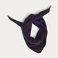 Le Bonnet Wool Bandana in Espresso, a dark brown knotted wool bandana, product photo on a soft off-white background