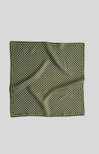 Lescarf Polkadot Scarf In Green And Cream - view 1