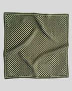 Lescarf Polkadot Scarf In Green And Cream - view 3