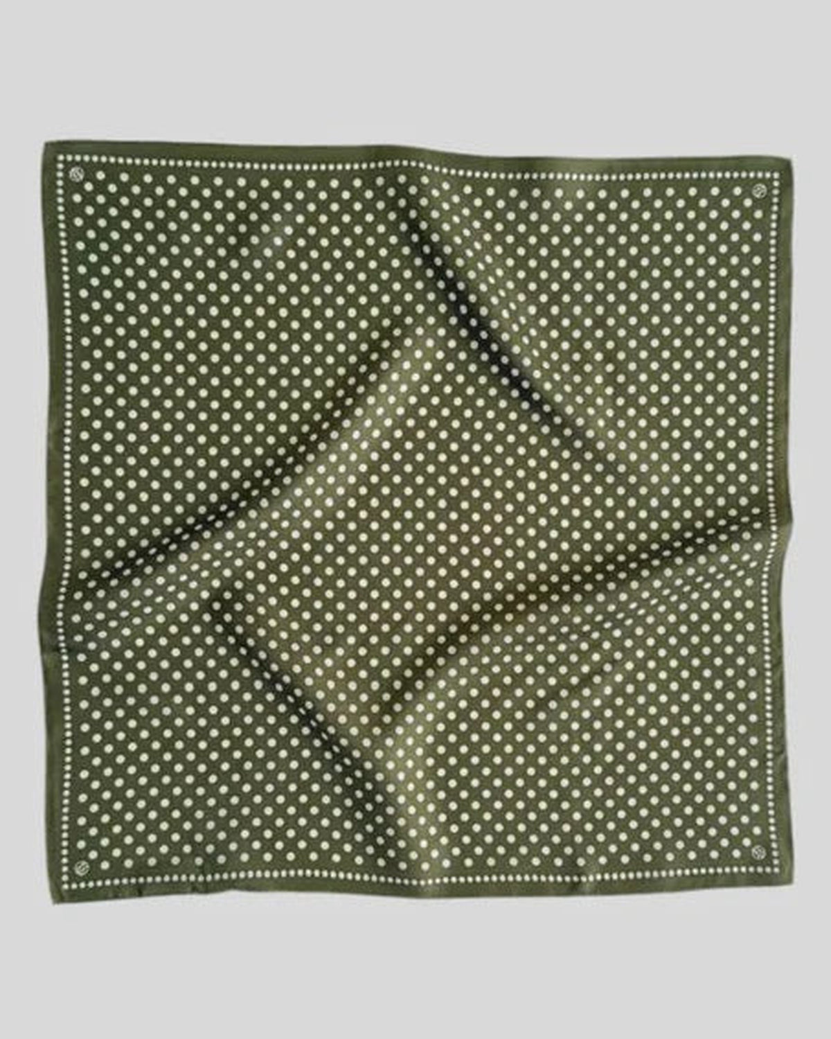 Lescarf Polkadot Scarf In Green And Cream - view 3
