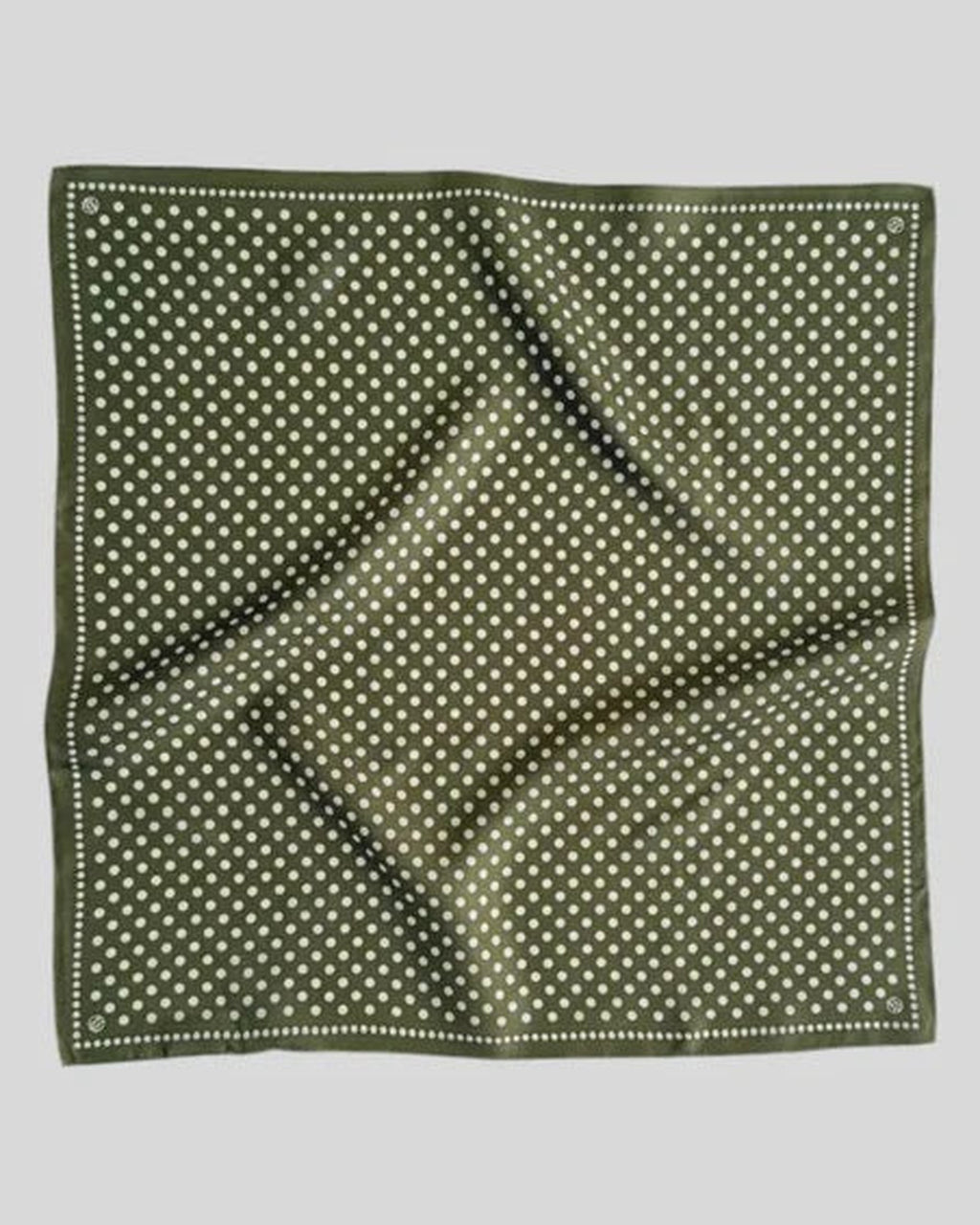 Lescarf Polkadot Scarf In Green And Cream - view 4
